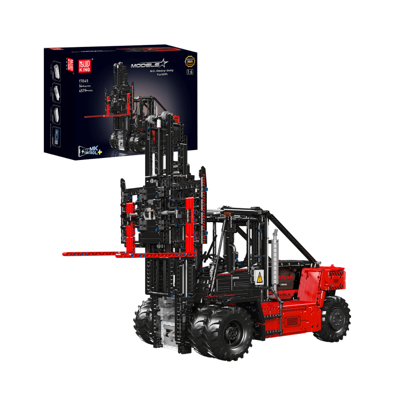 Building Model Kit - Mould King HEAVY DUTY FORKLIFT RED RC