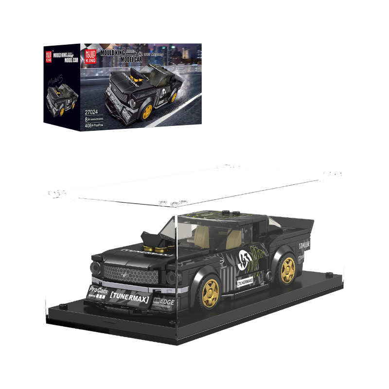 Building Model Kit - Mould King 1965 MUSTANG CAR + SHOWCASE