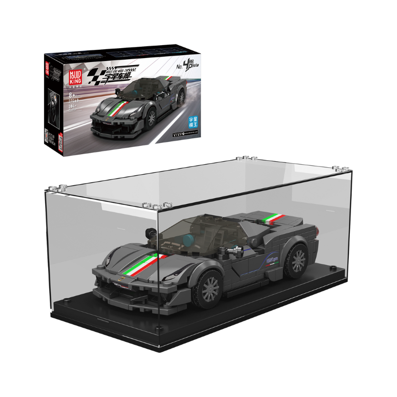Building Model Kit - Mould King 488 PISTA CAR + SHOWCASE