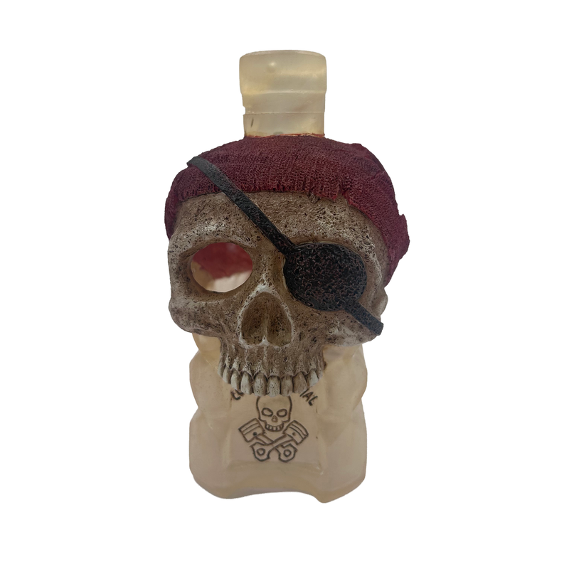 Aquatic Ornament - Pirate Skull Bottle O'Rum (8 x 9 x 14cm)