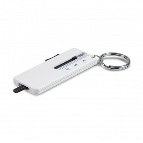 Tyre Tread Key Ring (White)