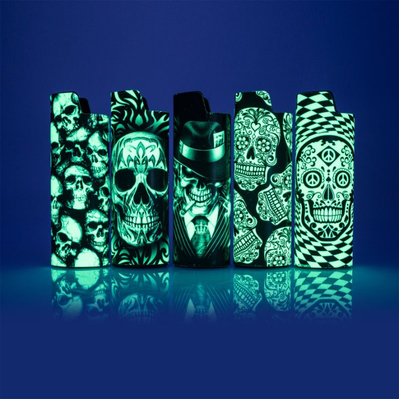 Metal Lighter Case - Smokezilla Glow in the Dark (Set of 12 Assorted)