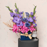 Medium No.6 Posy Box Autolock Base Pk10 Navy Blue