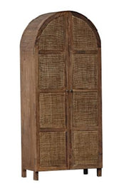 Santorini Arched Old Elm & Rattan Cabinet Bleached Elm
