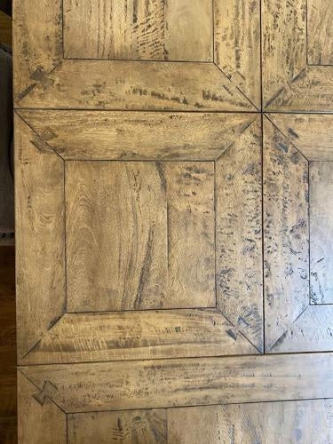 Bosquet Double Ext Dining Table Rustic Light