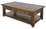 Bosquet Coffee Table with Drawers Mango Rustic Dark