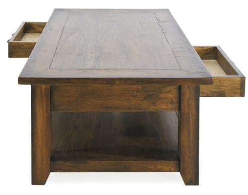 Bosquet Coffee Table with Drawers Mango Rustic Dark