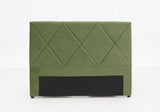 Metro Diamond Stitched Double / Queen Headboard Velvet Olive