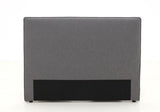 Vogue with Piped Edge Double / Queen Headboard Fabric Charcoal