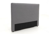 Vogue with Piped Edge Double / Queen Headboard Fabric Charcoal
