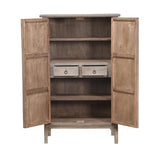 Lotus & Jade Tall 2 Door Cabinet Poplar