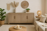 Lotus & Jade 4 Door Buffet Poplar