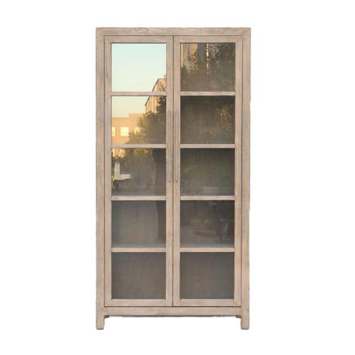 Lotus & Jade Tall 2 Door Display Cabinet Reclaimed Pine