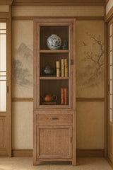 Lotus & Jade Tall Single Dresser Elm