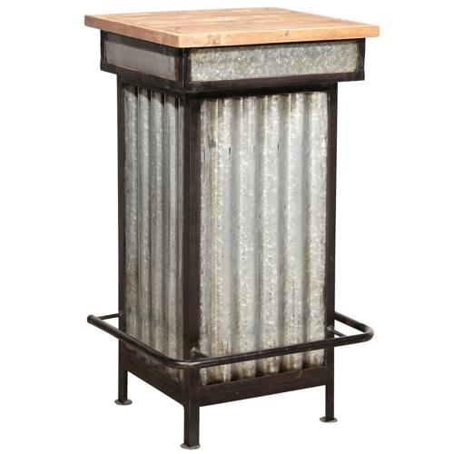 Mancave Rustic Iron / Teak Counter