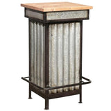 Mancave Rustic Iron / Teak Counter