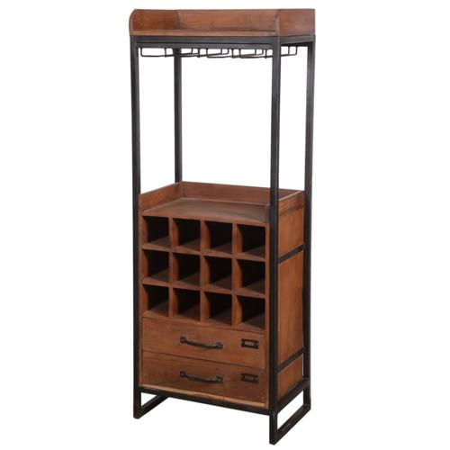 Heirloom Solid Teak Wine Rack