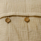 Akiiko Fyra Pillow Cover with 3 Coconut Buttons 600x400mm