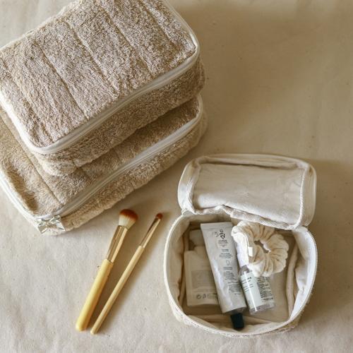 Akiiko Wheat Terry Box Pouch - Small