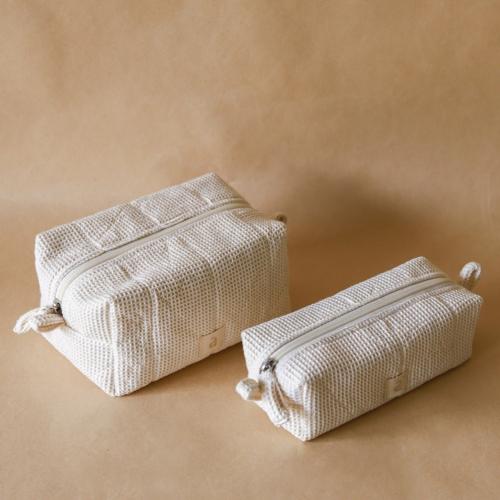 Akiiko Grid Waffle Block Pouch - Small
