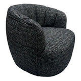 Milly Swivel Accent Chair Black & Silver