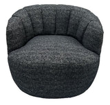 Milly Swivel Accent Chair Black & Silver