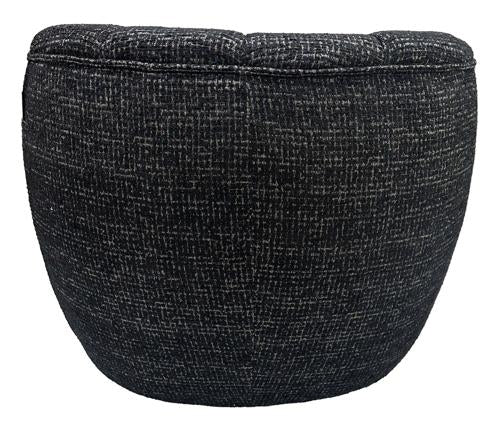 Milly Swivel Accent Chair Black & Silver