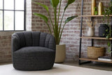 Milly Swivel Accent Chair Black & Silver