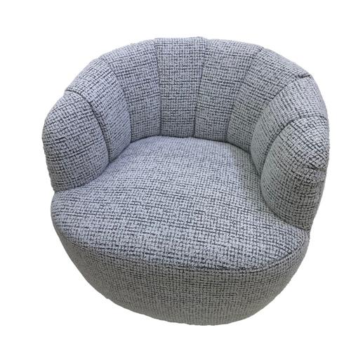 Milly Swivel Accent Chair White & Black