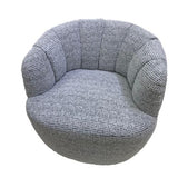 Milly Swivel Accent Chair White & Black