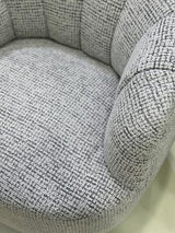 Milly Swivel Accent Chair White & Black