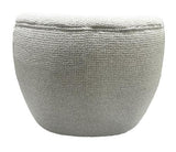 Milly Swivel Accent Chair White & Taupe