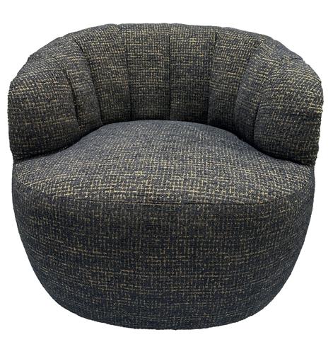 Milly Swivel Accent Chair Gold & Black
