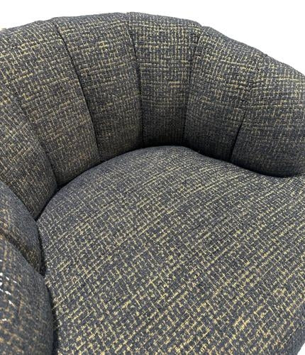 Milly Swivel Accent Chair Gold & Black
