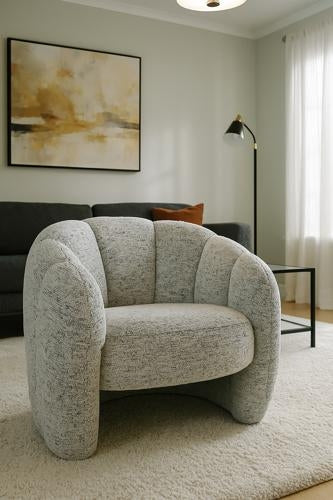 Luna Accent Chair White & Black