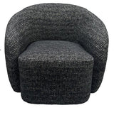 Daisey Swivel Accent Chair Black & Silver