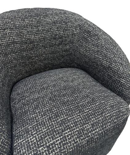 Daisey Swivel Accent Chair Black & Silver