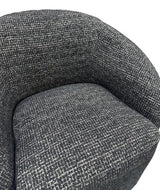 Daisey Swivel Accent Chair Black & Silver