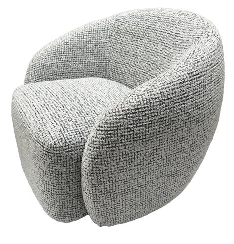 Daisey Swivel Accent Chair White & Black