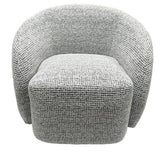 Daisey Swivel Accent Chair White & Black