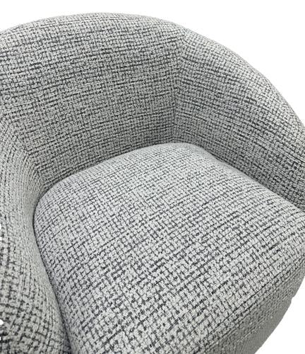 Daisey Swivel Accent Chair White & Black