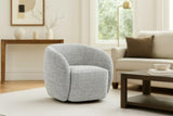 Daisey Swivel Accent Chair White & Black