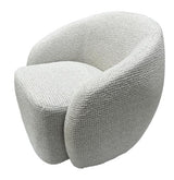 Daisey Swivel Accent Chair White & Taupe