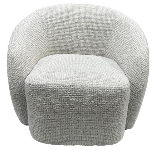 Daisey Swivel Accent Chair White & Taupe