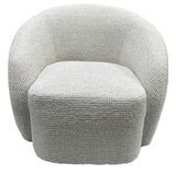 Daisey Swivel Accent Chair White & Taupe