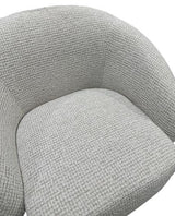 Daisey Swivel Accent Chair White & Taupe
