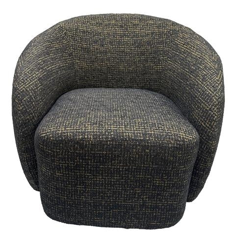 Daisey Swivel Accent Chair Gold & Black