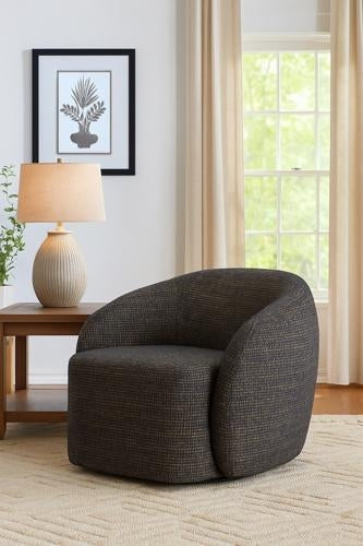 Daisey Swivel Accent Chair Gold & Black