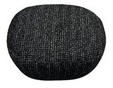 Bella Accent Ottoman Black & Silver