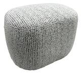 Bella Accent Ottoman White & Black